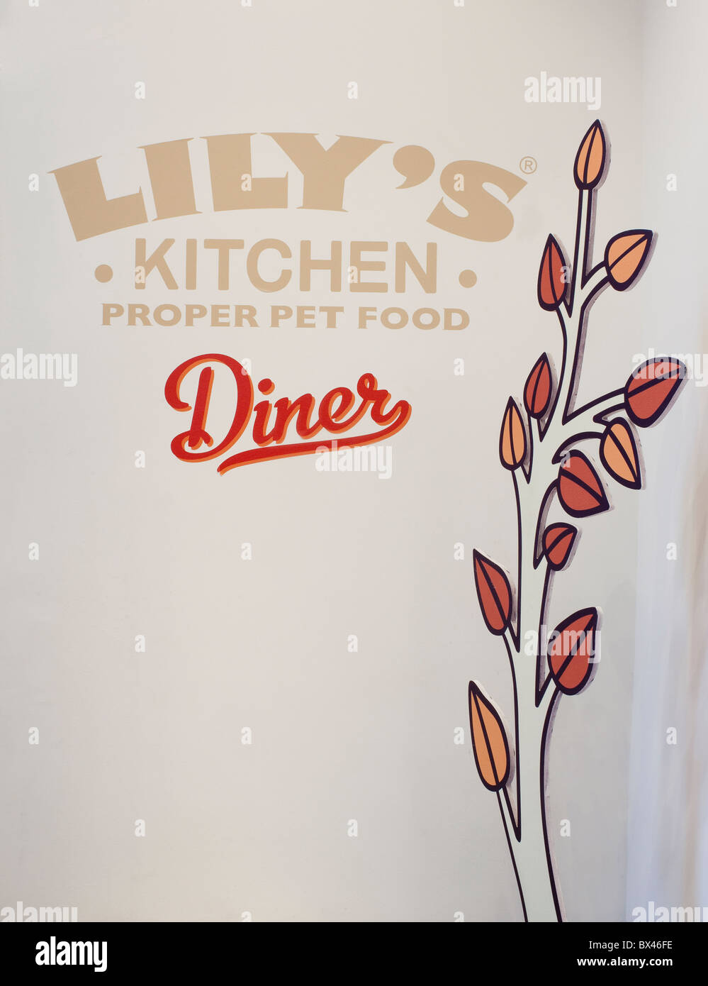 Lilys Wohnküche. Das erste Pop-up-Doggy Diner, London UK Stockfoto