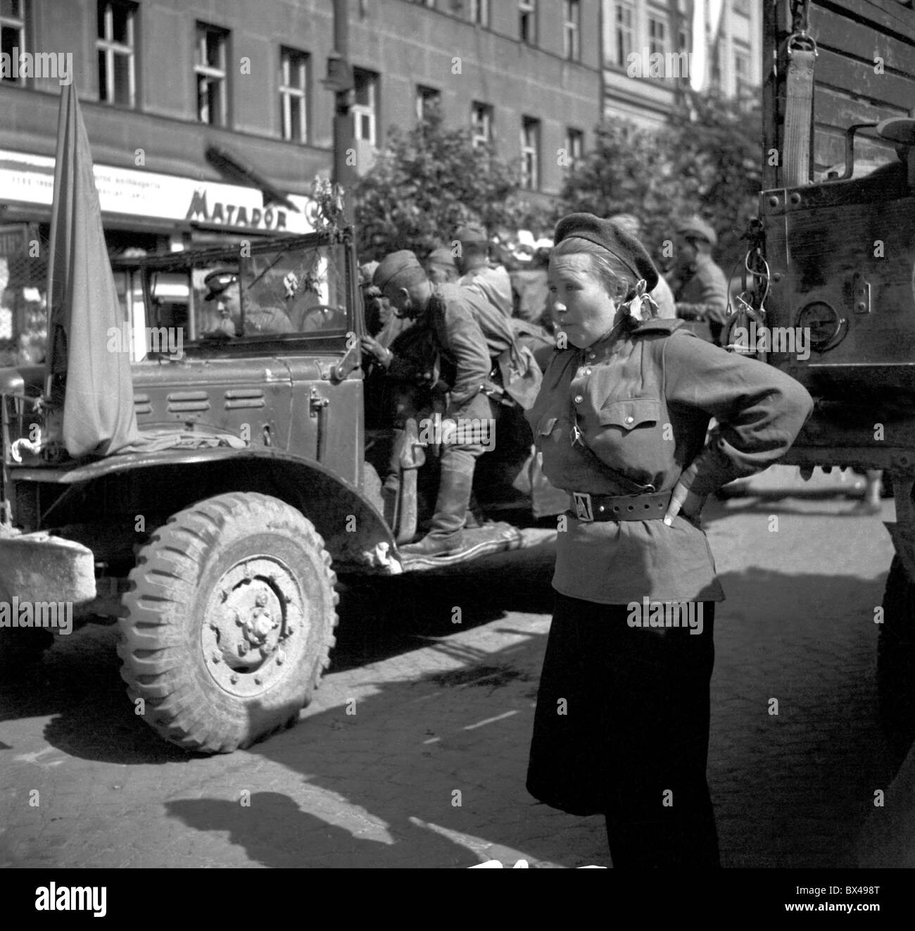 WWII, Protektorat Böhmen und Moravia, Prag, Befreiung 6. Mai 1945, Stockfoto