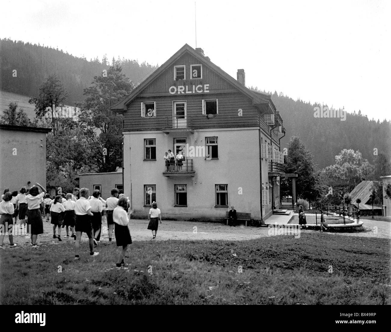 Adlergebirge, Pioniere Stockfoto