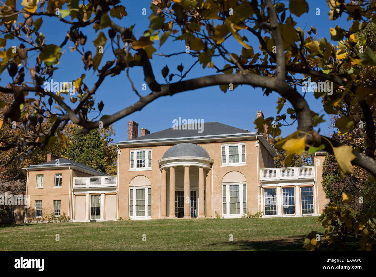 Tudor Place, Federal Style Mansion, Georgetown, Washington, DC, entworfen von Dr. William Thornton für Martha Custis Peter Stockfoto