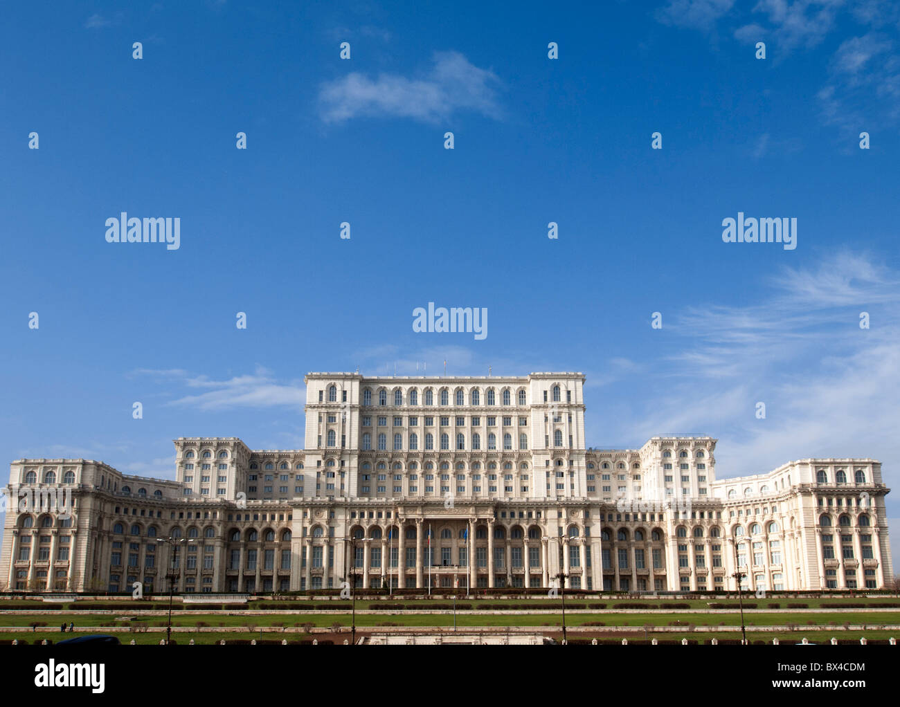 Der Palast des Parlaments beherbergt heute rumänischen Senat in Bukarest Rumänien Stockfoto