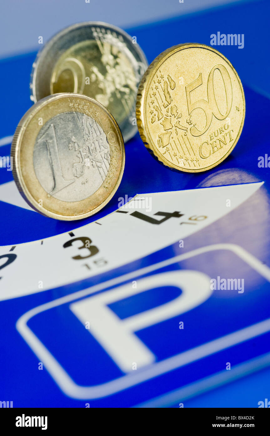 Parkscheibe Stockfoto