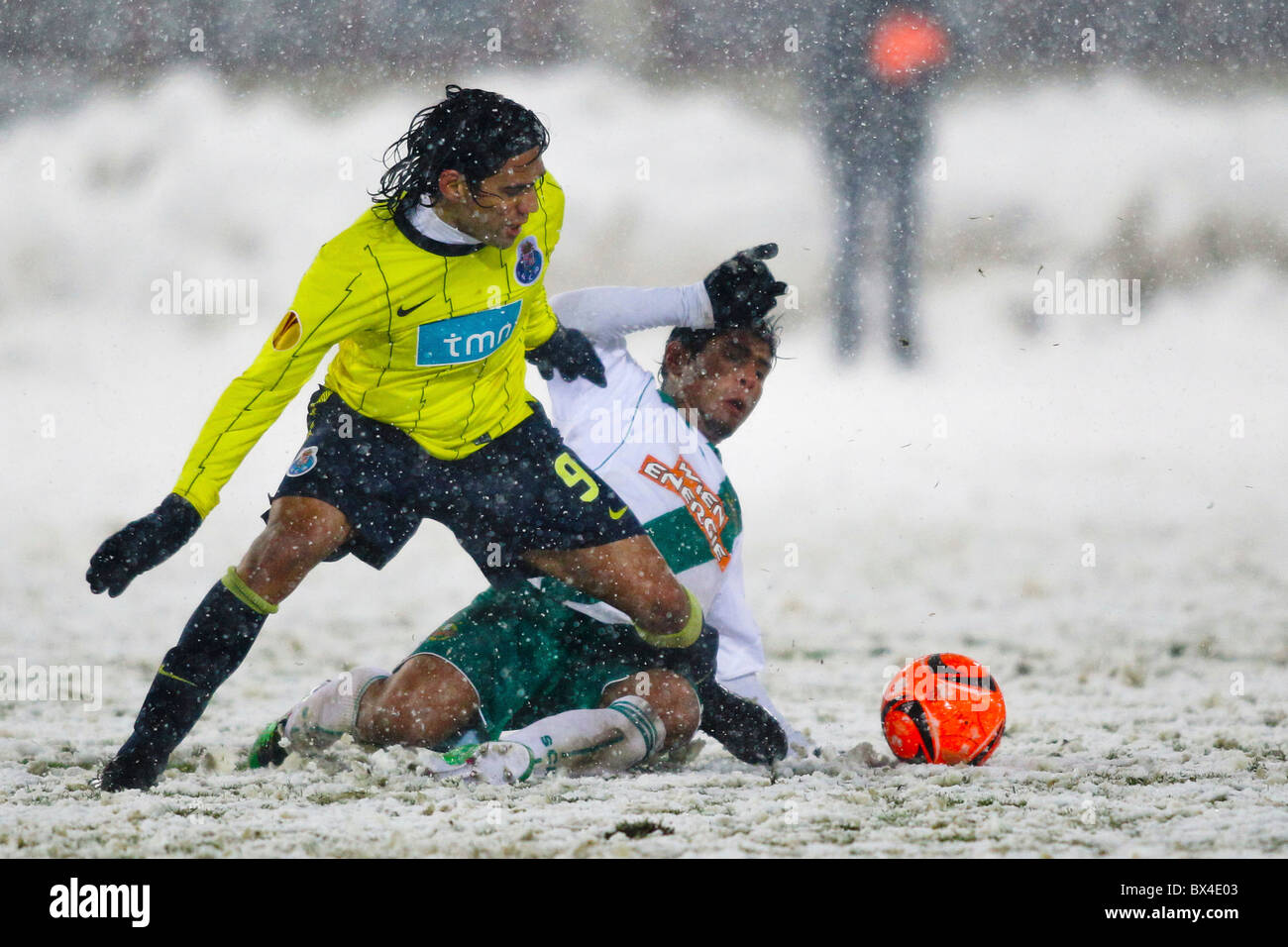 Wien, Österreich - Dezember 2 SK Rapid verliert 1:3 zum FC Porto am 2. Dezember 2010 in Wien in einem UEFA-Europae Ligaspiel Stockfoto