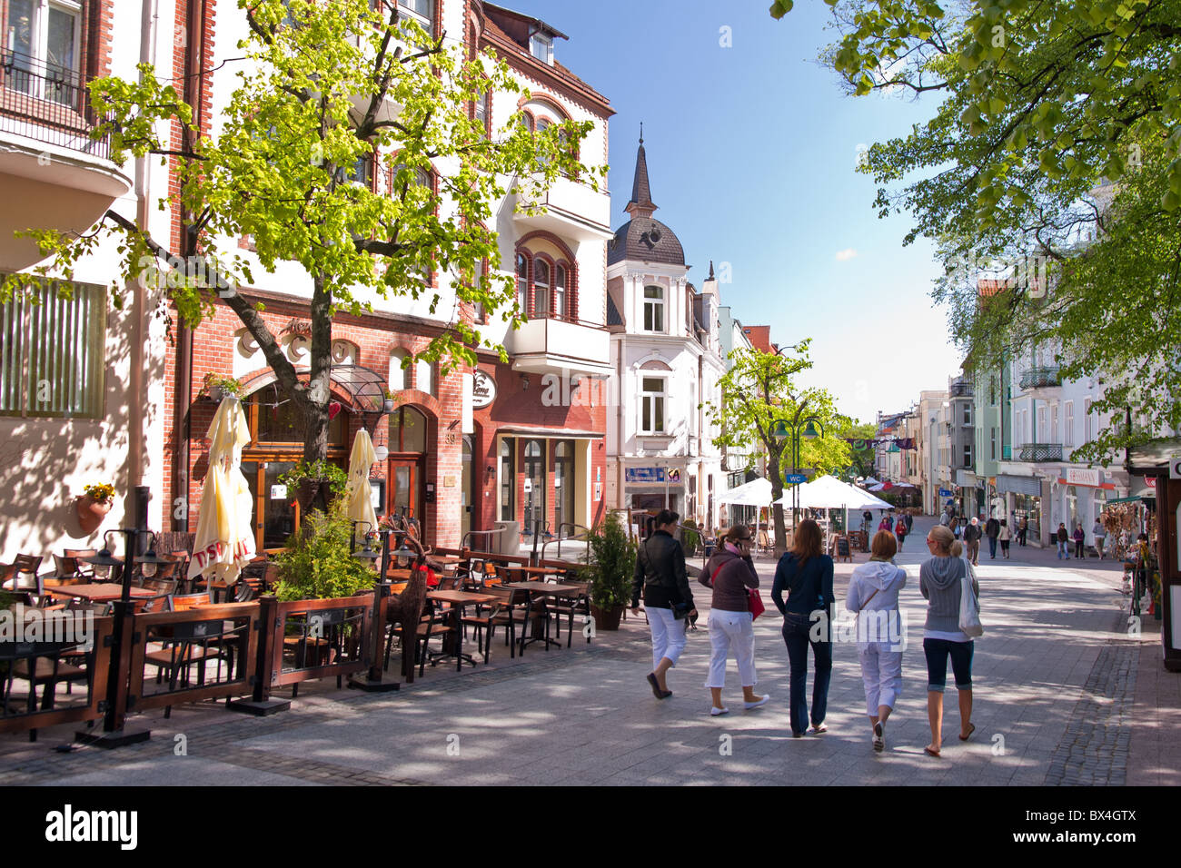 historische Architektur der Stadt Sopot, Polen Stockfoto