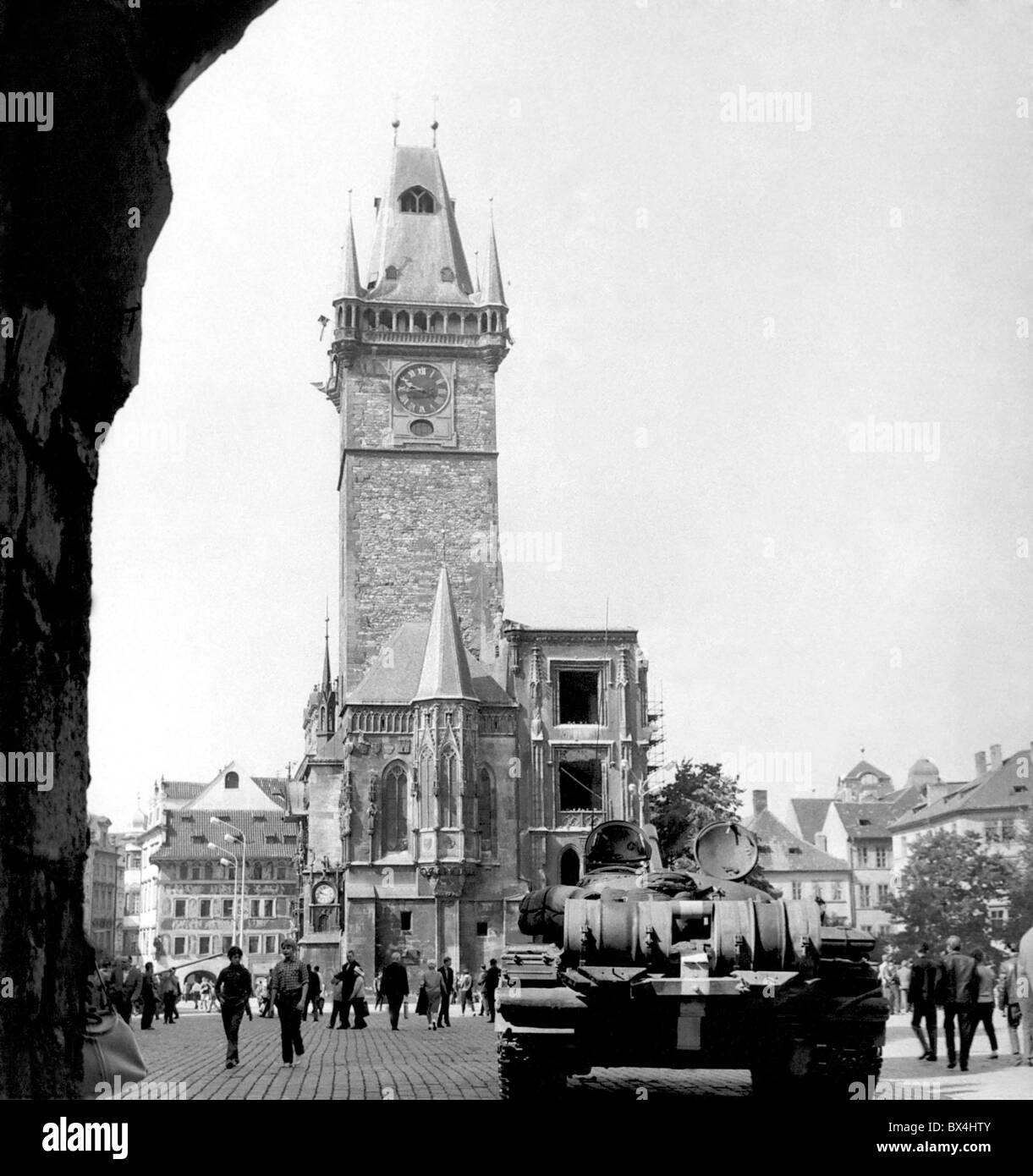 Panzer, Altstädter Ring, altes Rathaus Stockfoto
