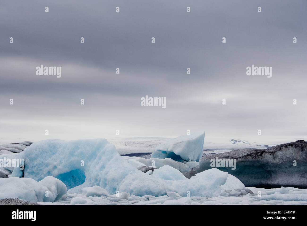 Island-Gletscher schmilzt Stockfoto