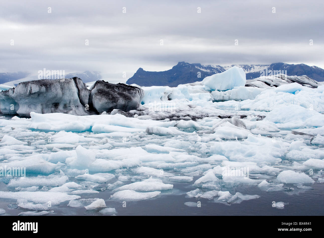 Island-Gletscher schmilzt Stockfoto