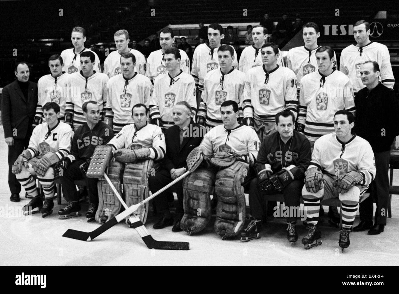 EishockeyNationalmannschaft, 1968 Stockfotografie Alamy