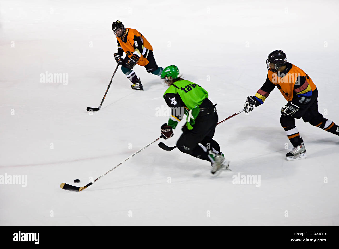 Eis-Hockey Palau de Gel Canillo Andorra Stockfoto