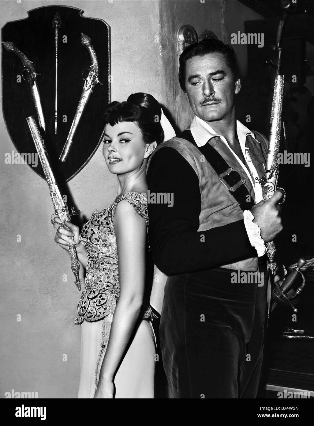 ALICE KELLEY, Errol Flynn, GEGEN ALLE FLAGGEN, 1952 Stockfoto