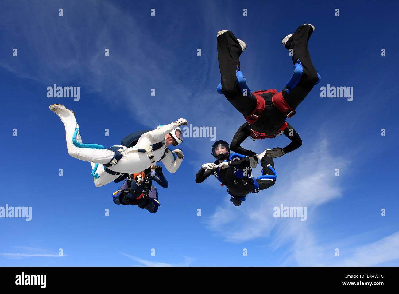 Bildung Fallschirmspringer Stockfoto