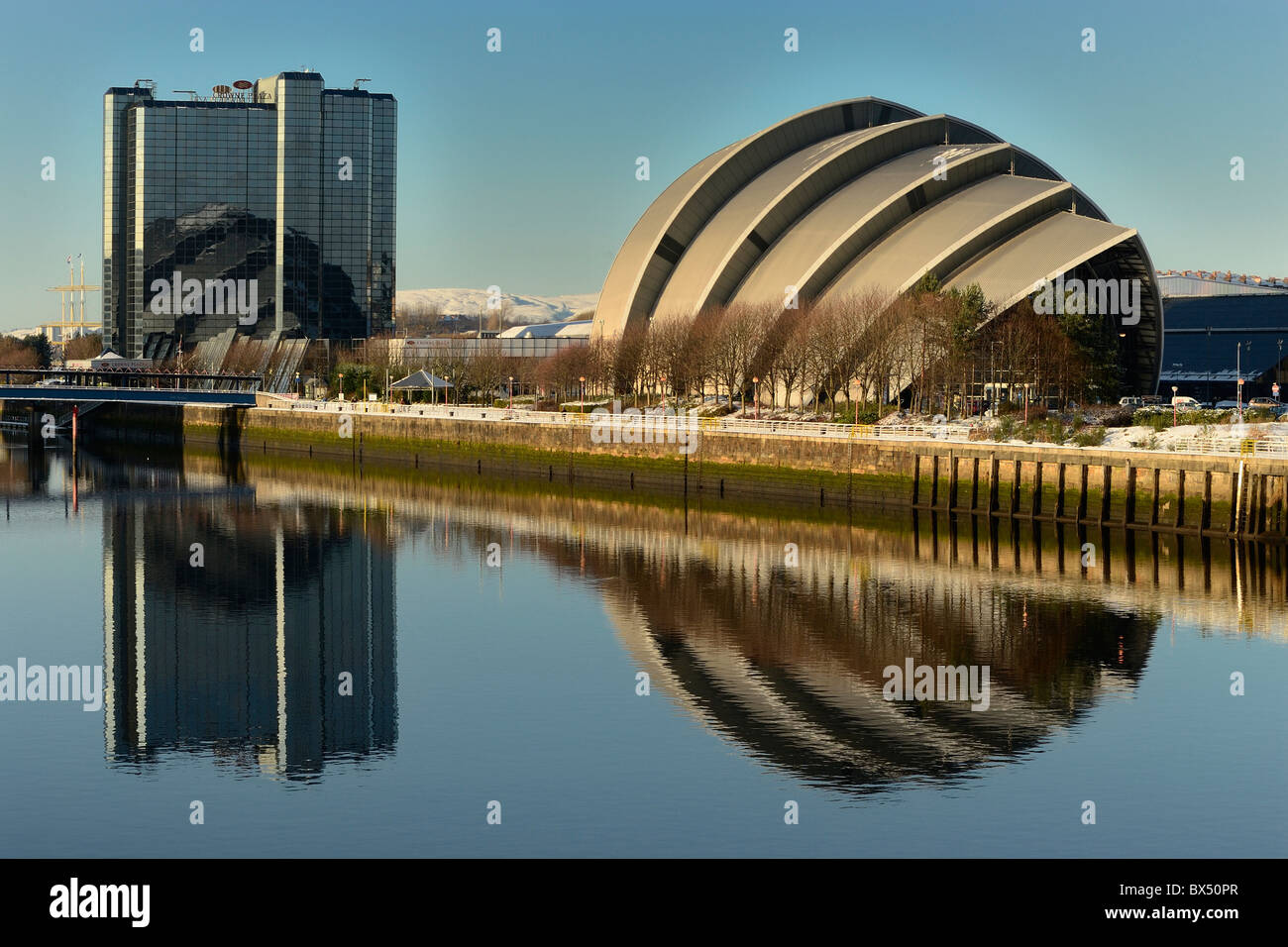 Winter-View Glasgow Armadillo Stockfoto