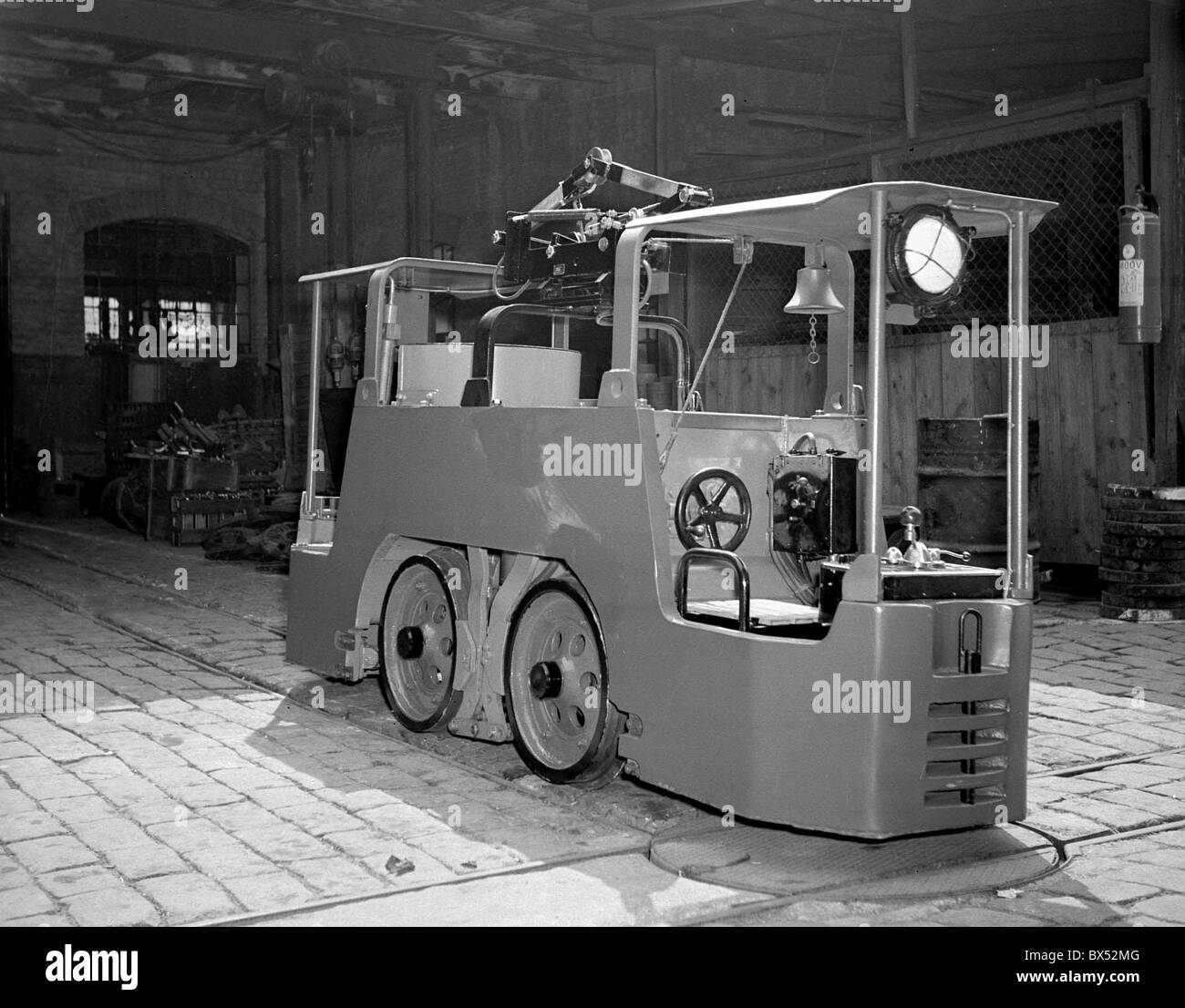 Elektrische Lokomotive T1D mine 3,5 wurde in Brünn Expo 1959 eingeführt. (CTK Foto / Viktor Lomoz) Stockfoto