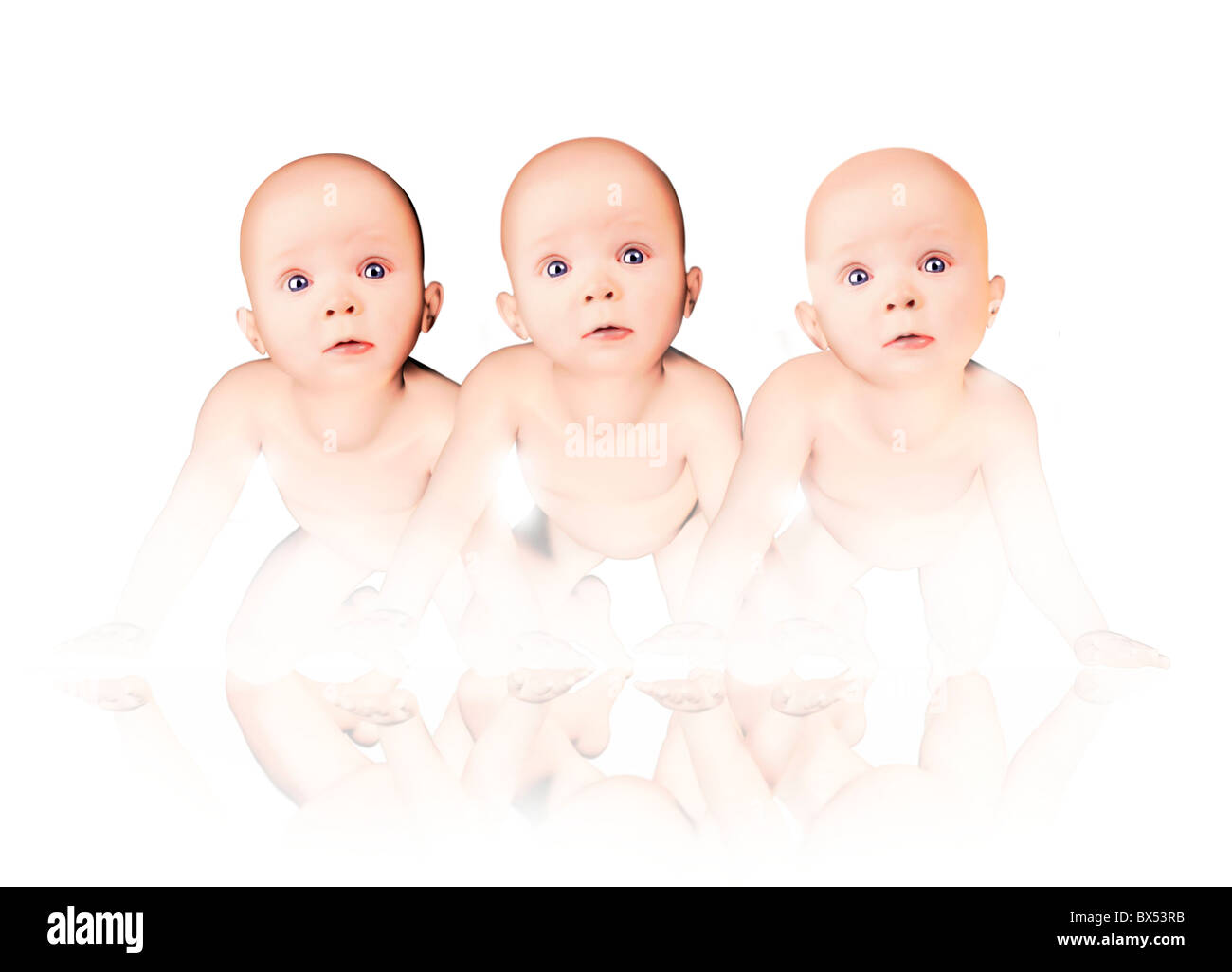 Menschliches Klonen, Kunstwerk Stockfoto
