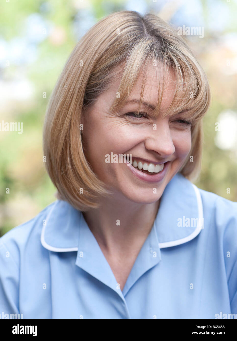 Krankenschwester, Lächeln Stockfoto