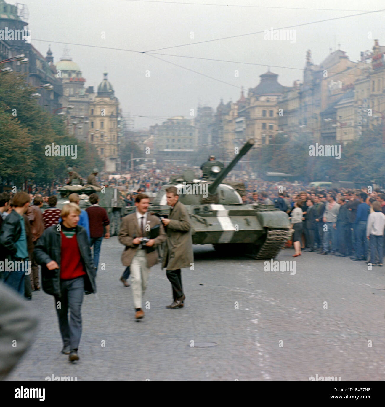 Sowjetische Panzer, Wenzelsplatz Stockfoto