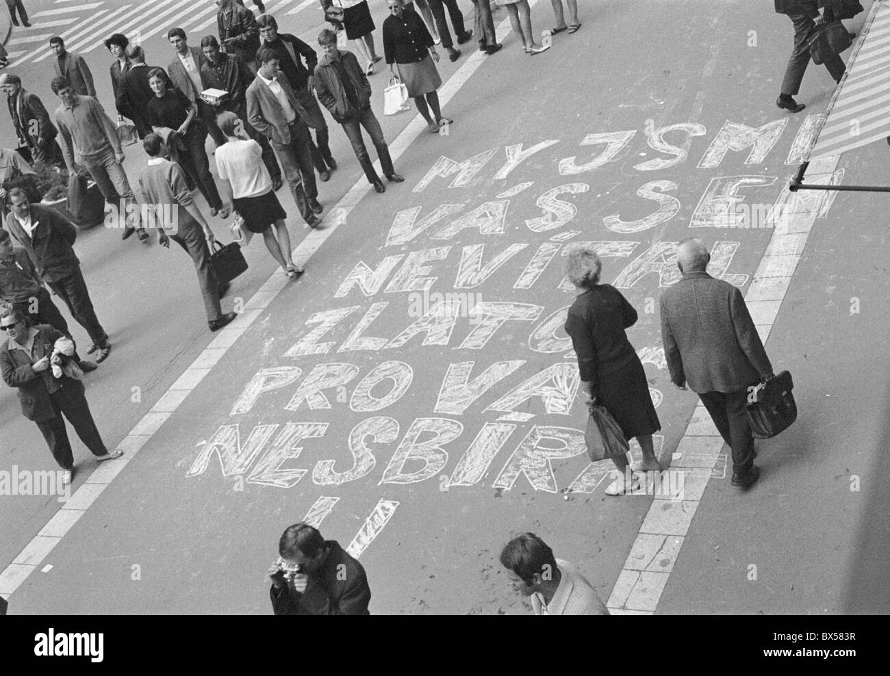 Plakate, Nachrichten, Informationen, News, protest Stockfoto