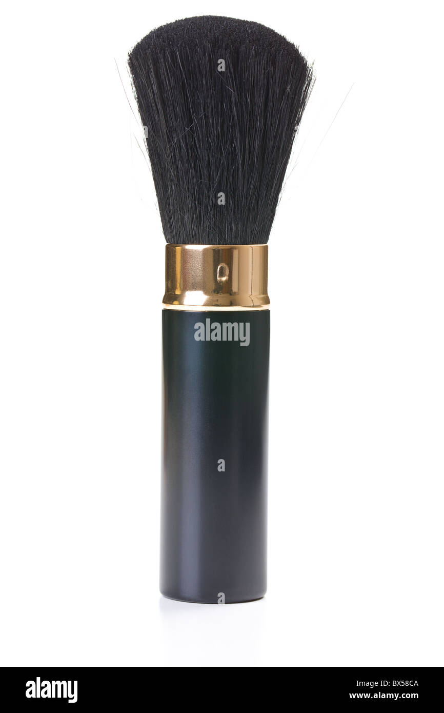 Make-up Pinsel auf weißem Hintergrund Stockfoto