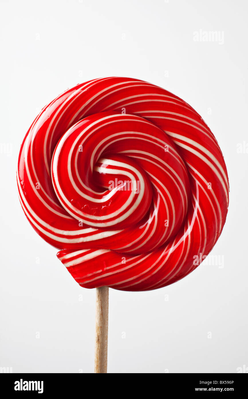 Rote Süßigkeit Sauger Stockfoto