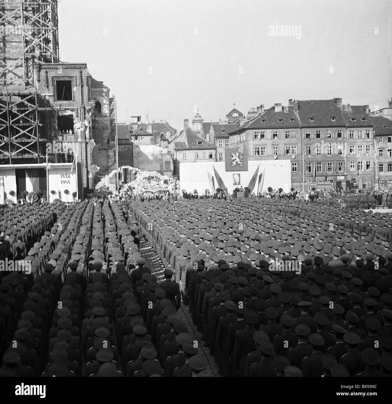 Tschechoslowakei nach dem kommunistischen Putsch im Februar 1948 Demokratie verschwunden und ein totalitäres System dauerhaft mehr als 40 Stockfoto