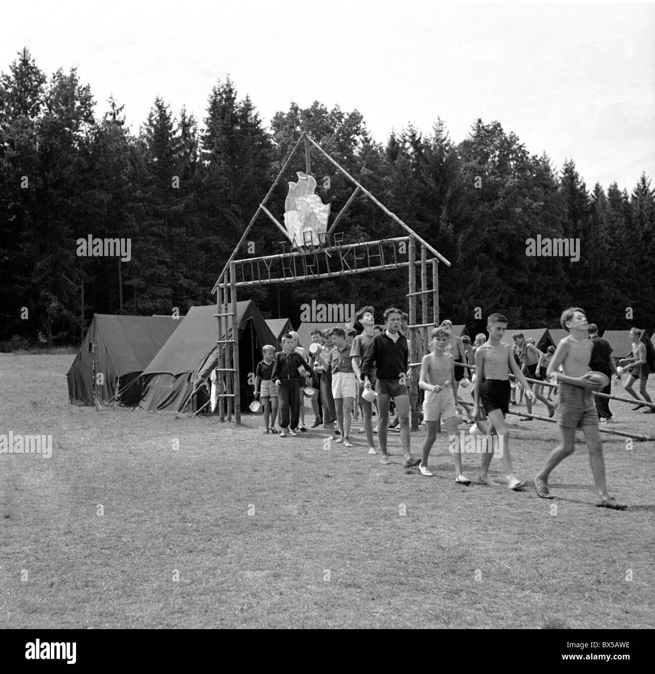 Camp, junge Kommunisten-Pionier Stockfoto