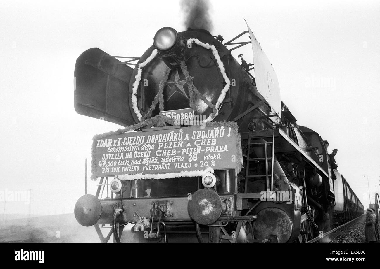 Dampflokomotive, Tschechoslowakischen Staatsbahnen Stockfoto