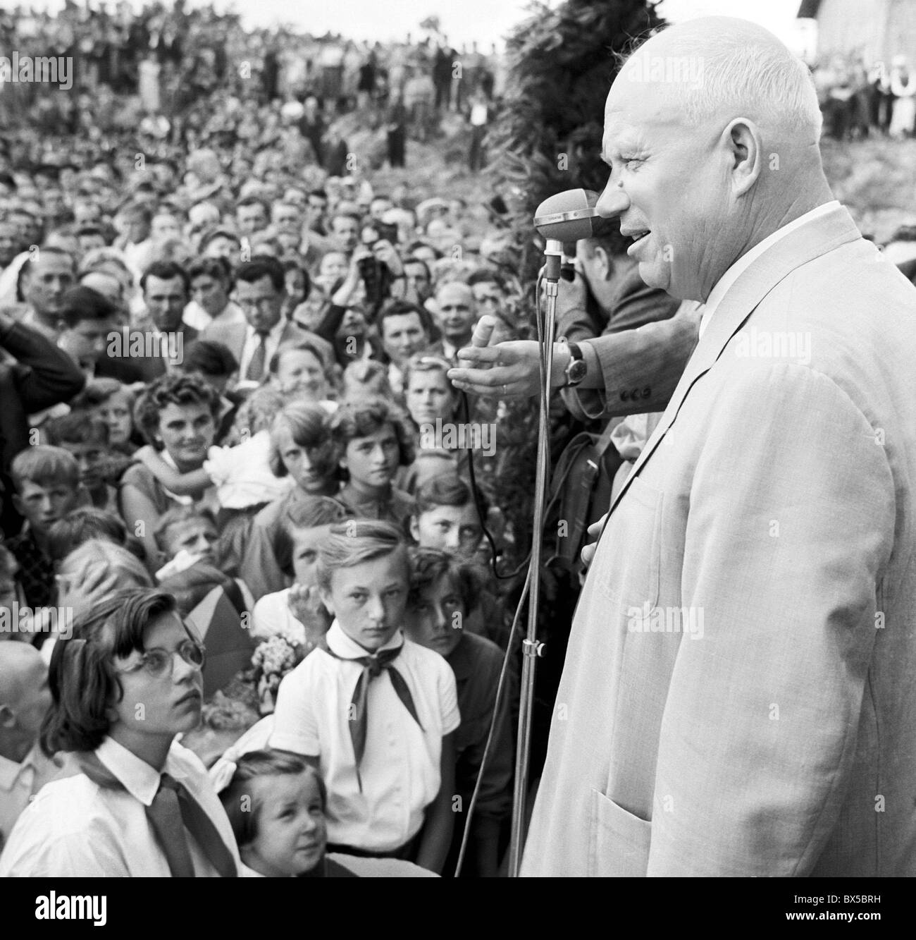 Nikita Khrushchev, Rede, Adresse, Kinder Stockfoto