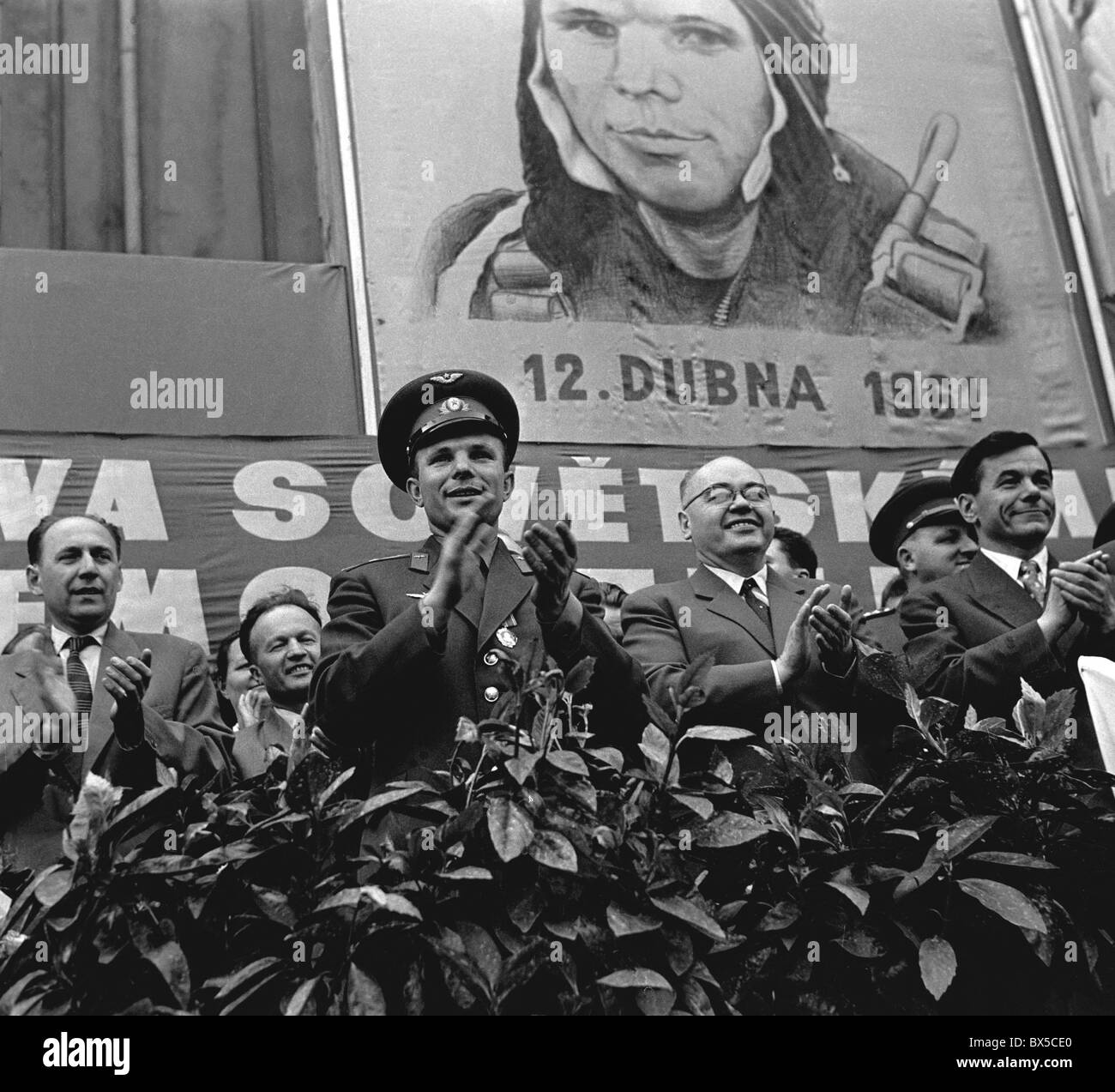 Kosmonauten Yuri Gagarin, Arbeiter, CKD Stalingrad Stockfoto