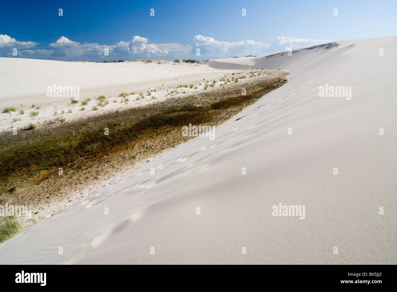 die Landschaft auf Wüste Leba Stockfoto
