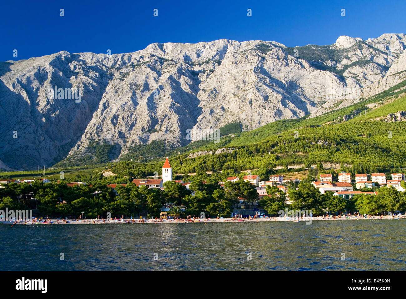 die Küste in Promajna - Kroatien Stockfoto