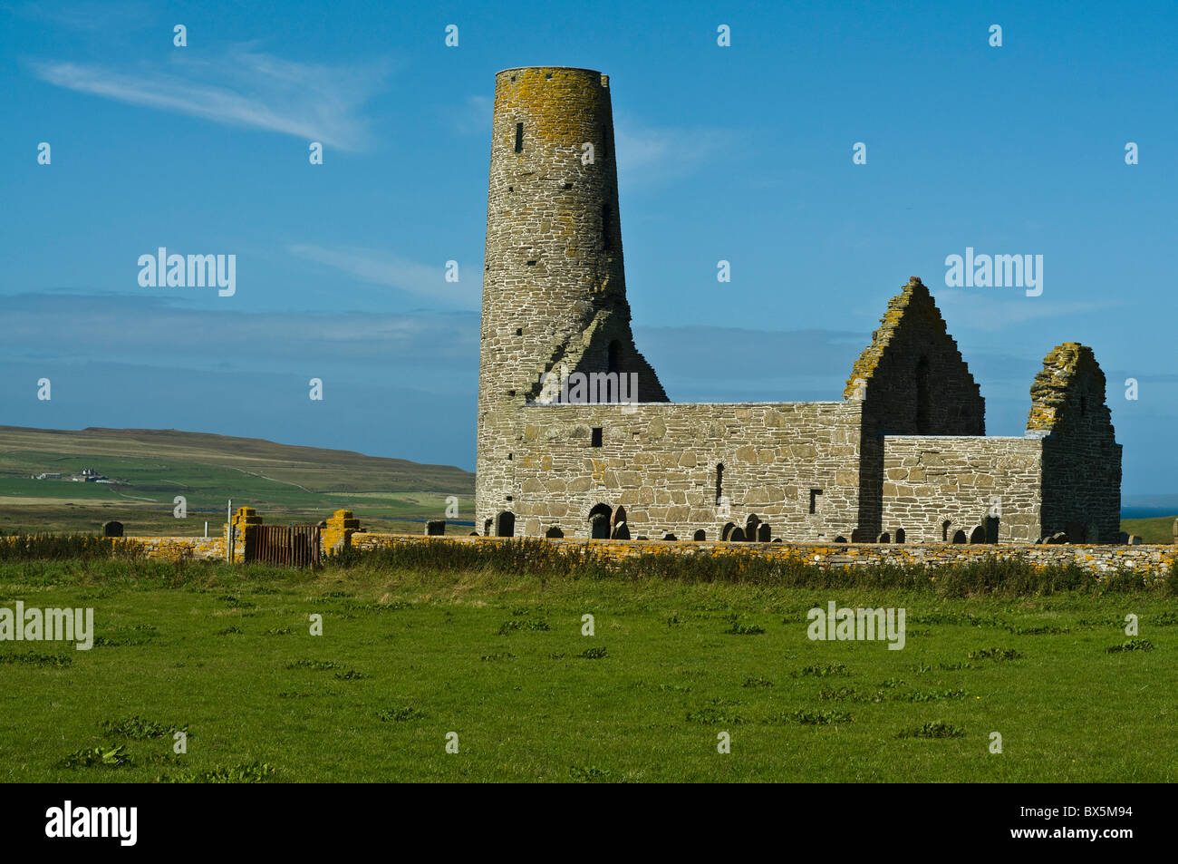 dh EGILSAY ORKNEY St. Magnus Kirche Kirche aus dem 12. Jahrhundert Viking Stockfoto