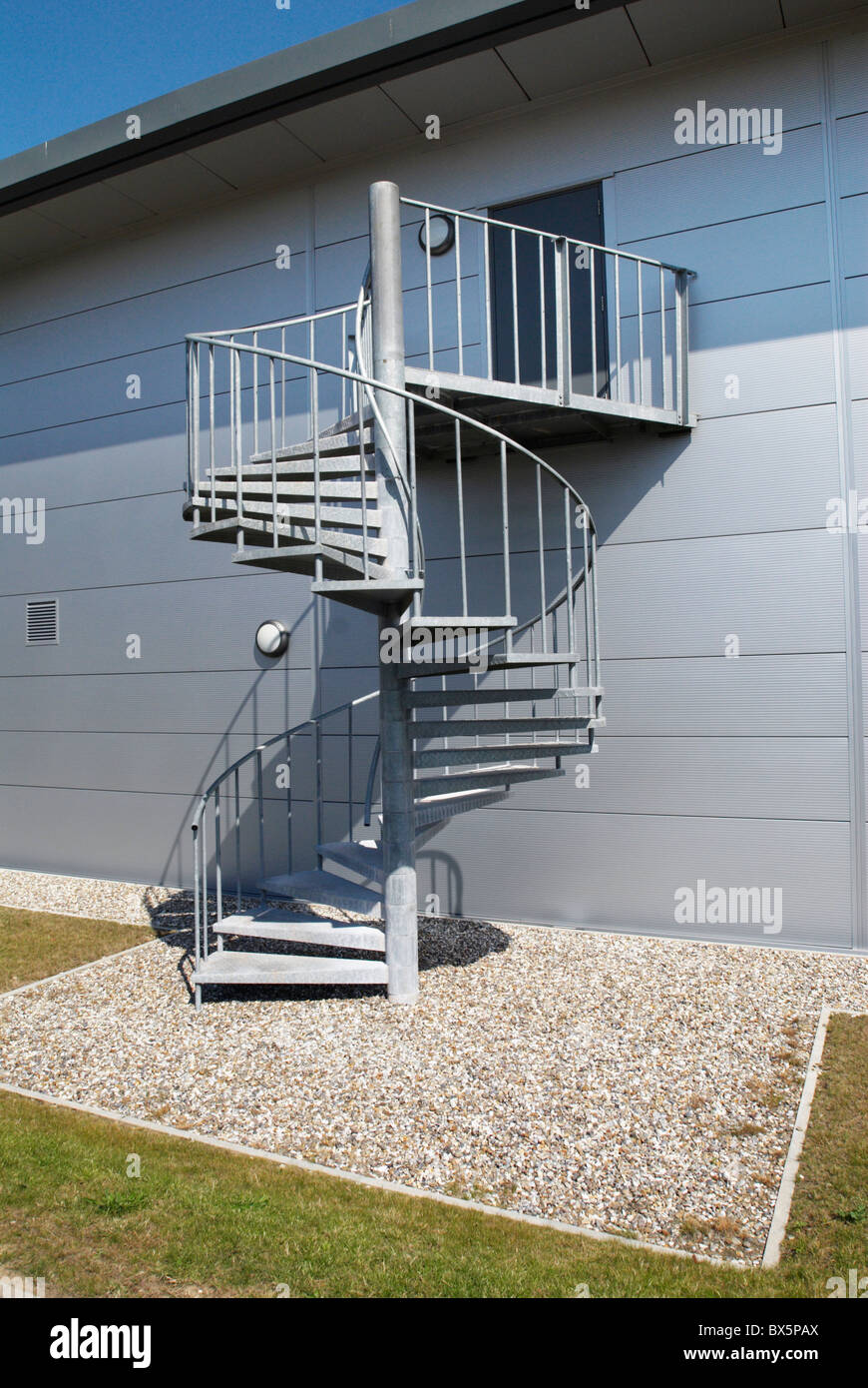 Spirial Treppe Notausgang Great Yarmouth Norfolk UK Stockfoto