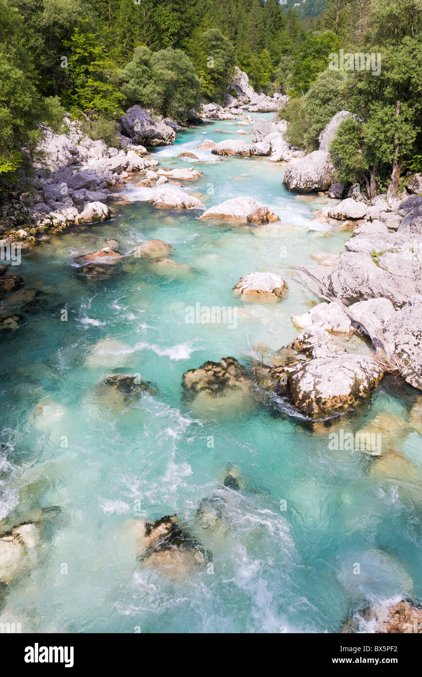 ein Berg-Wasserfall in Slowenien Stockfoto