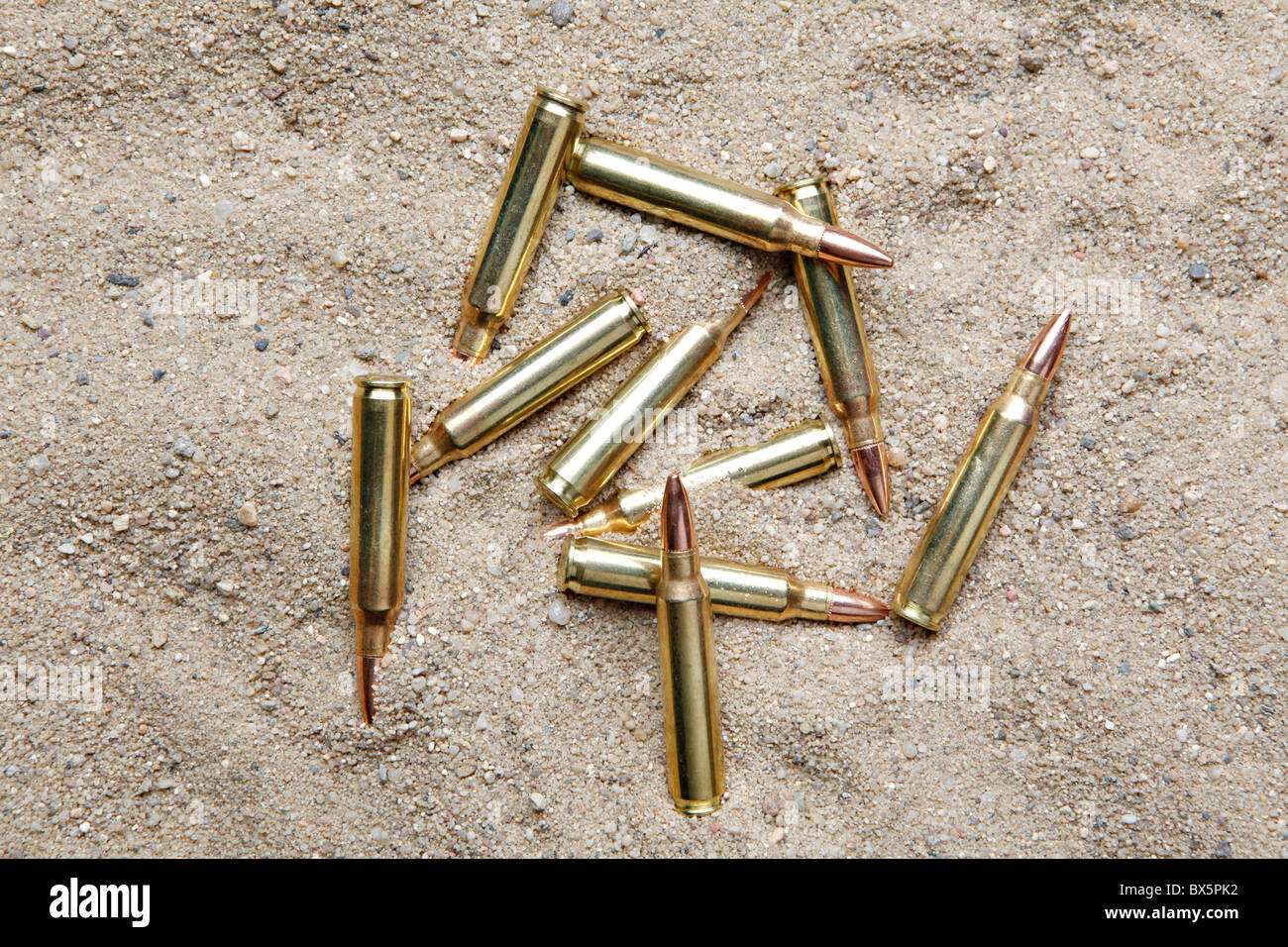 Kugeln, Munition, Leben Munition, Gewehr Muscheln. (CTK Foto/Josef Horazny) Stockfoto