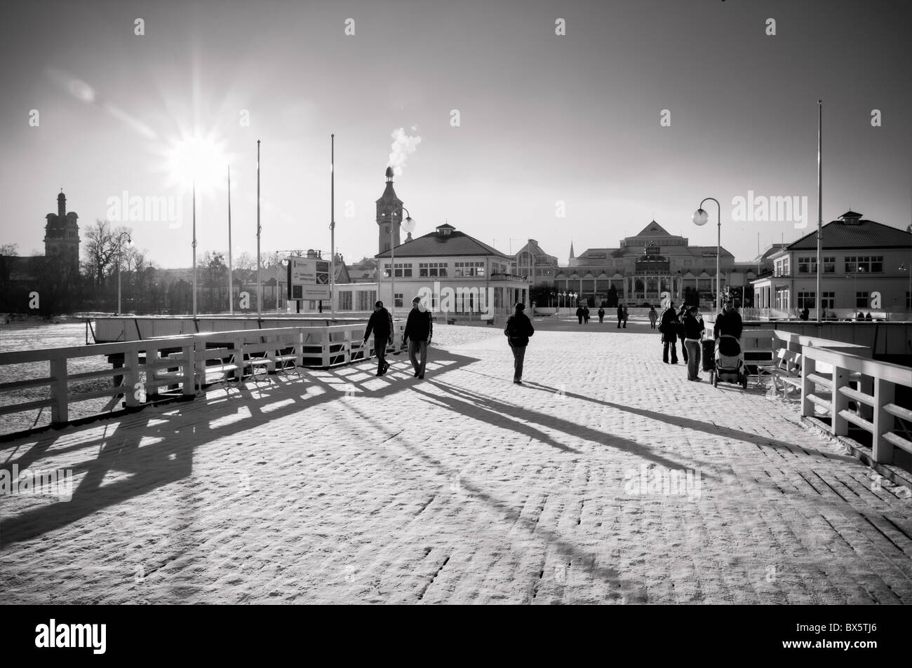 Holzmole in Sopot, Polen Stockfoto