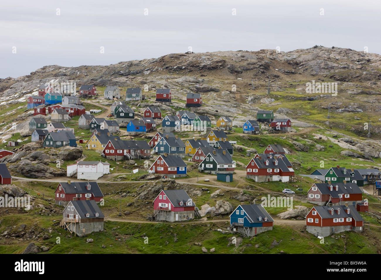 Dorf von Ammassalik, Grönland, Arktis, Polarregionen Stockfoto