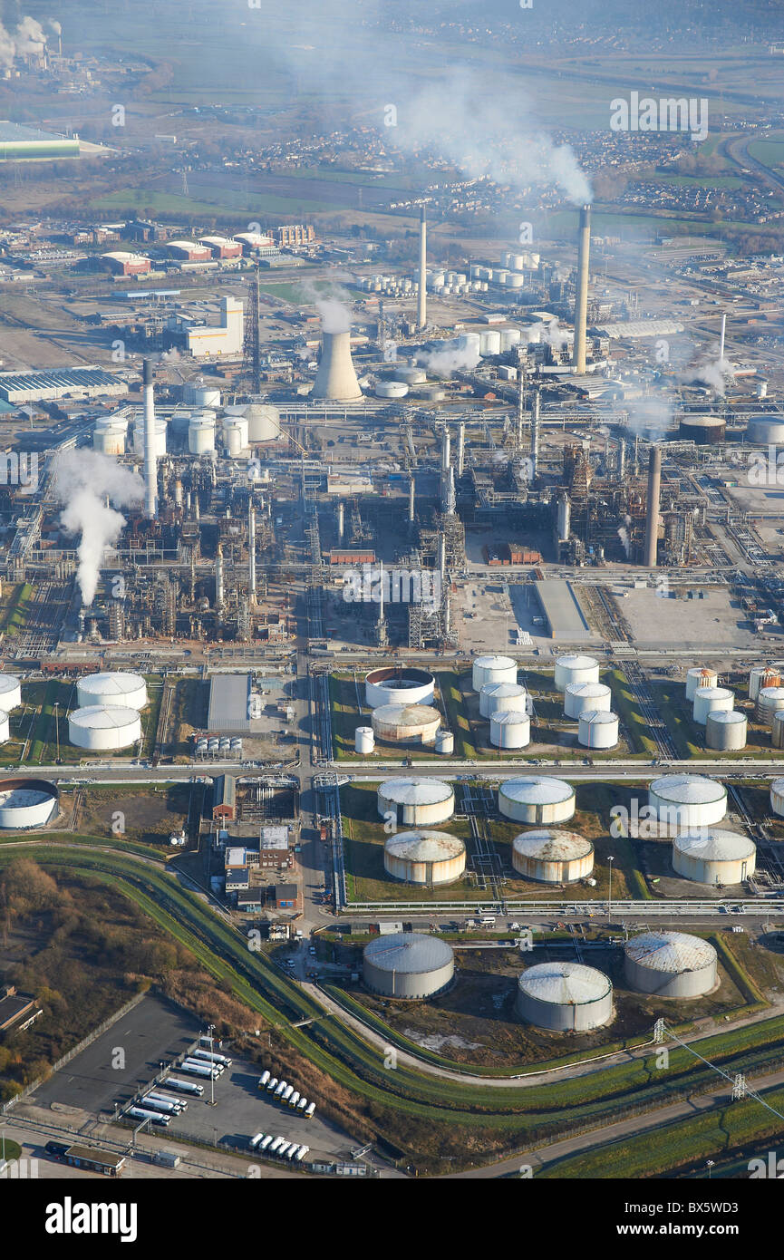 Öl-Raffinerie, Stanlow, Ellesmere Port, North West England Stockfoto