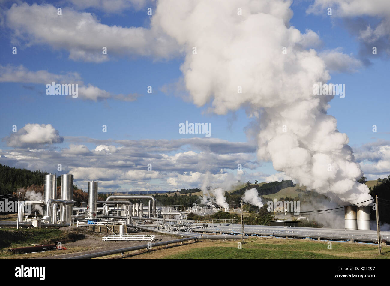 Wairakei Geothermal Power Station, Waikato, North Island, Neuseeland, Pazifik Stockfoto