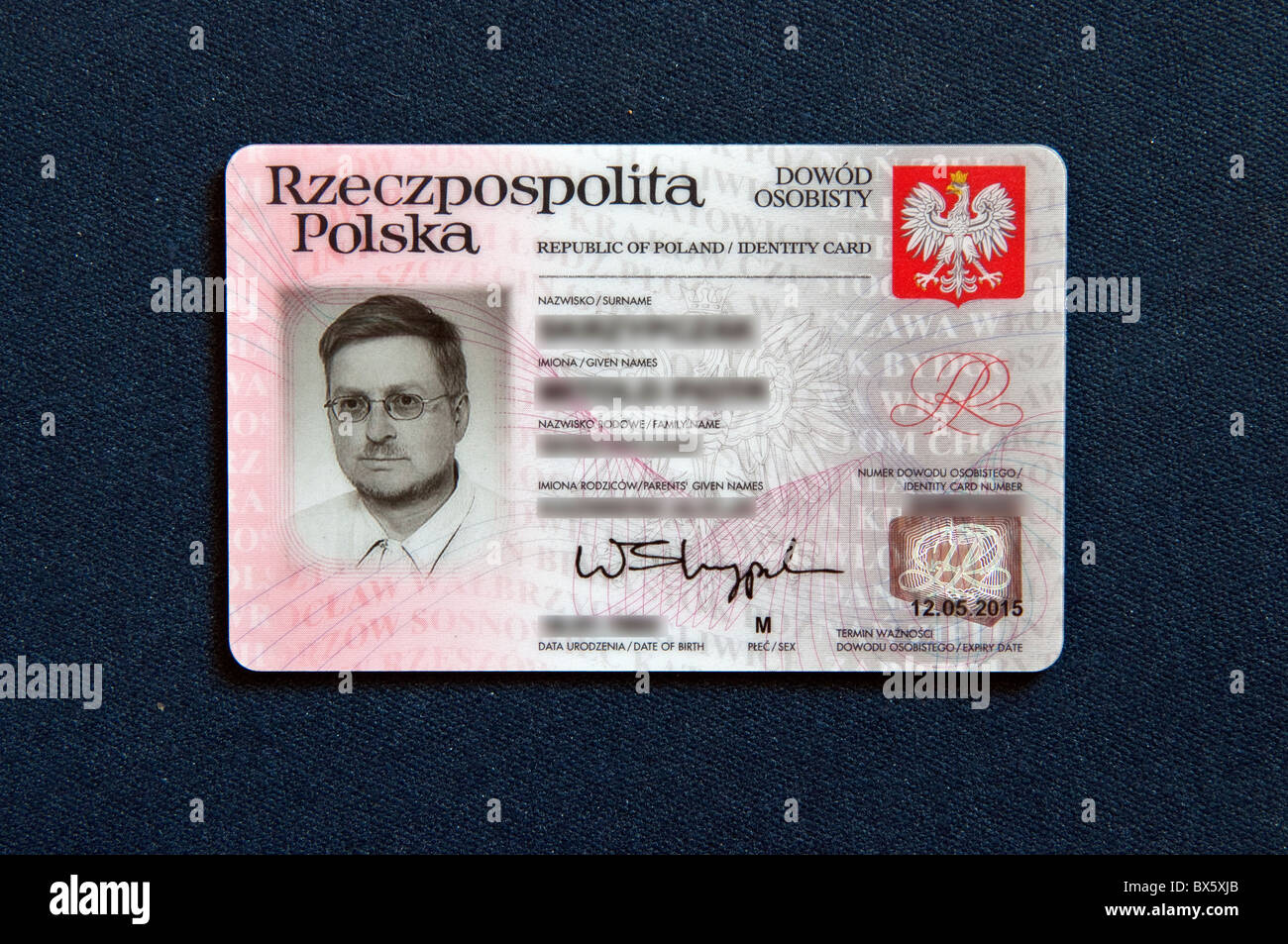 Polnischen Personalausweis, gültig für Reisen in Länder der Europäischen Union Stockfoto