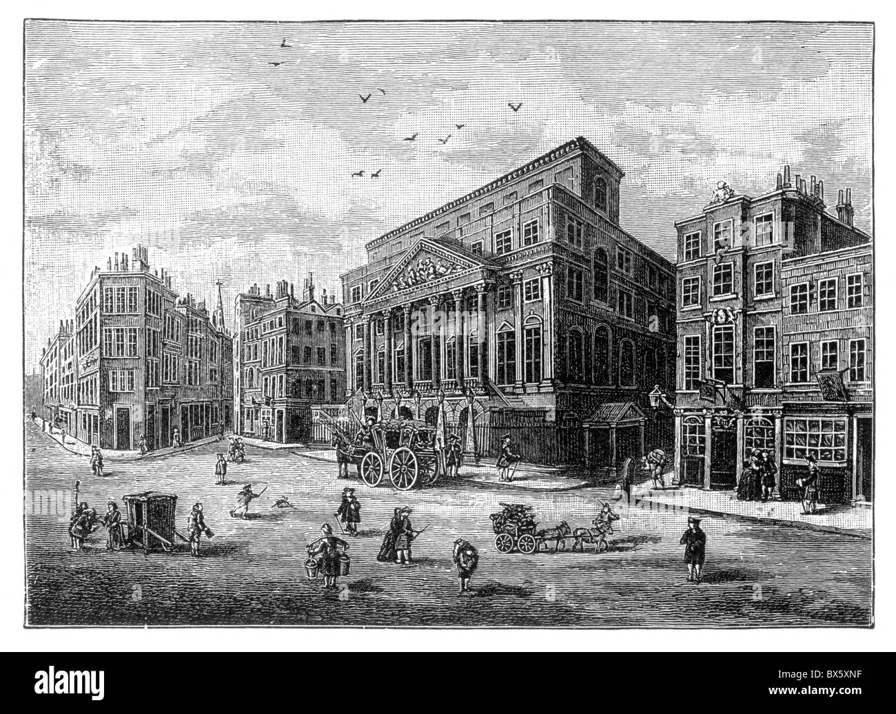 Mansion House, London um 1750; Schwarz und weiß-Abbildung; Stockfoto