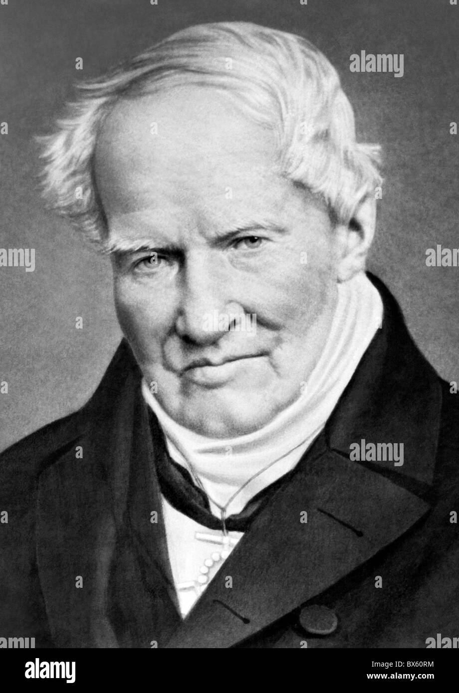 Vintage Portraitfoto ca. 1850 s der deutschen Naturforscher und Entdecker Alexander Von Humboldt (1769 – 1859). Stockfoto