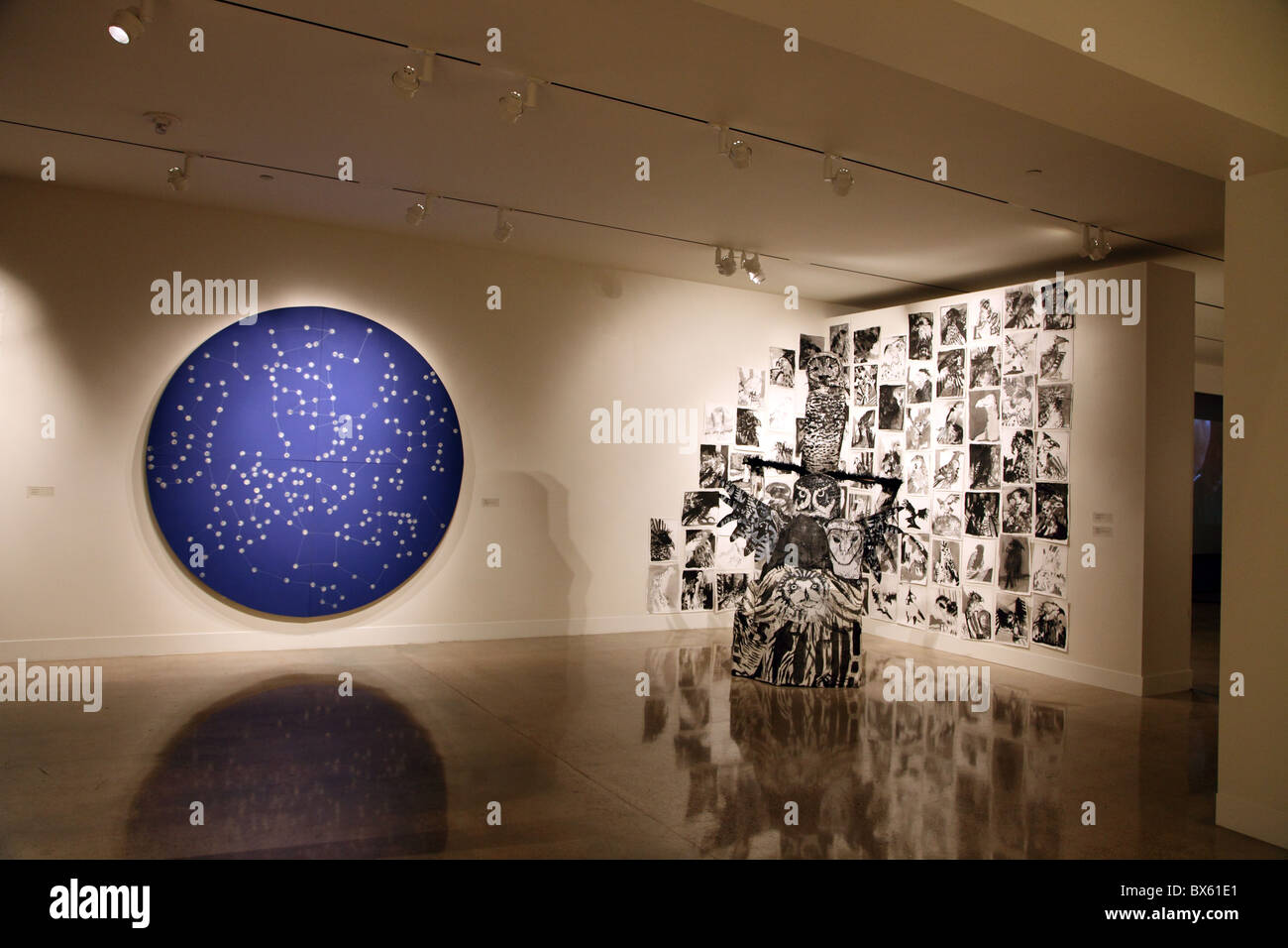 Ausstellung an der University of Texas Visual Arts Center, Austin, Texas Stockfoto