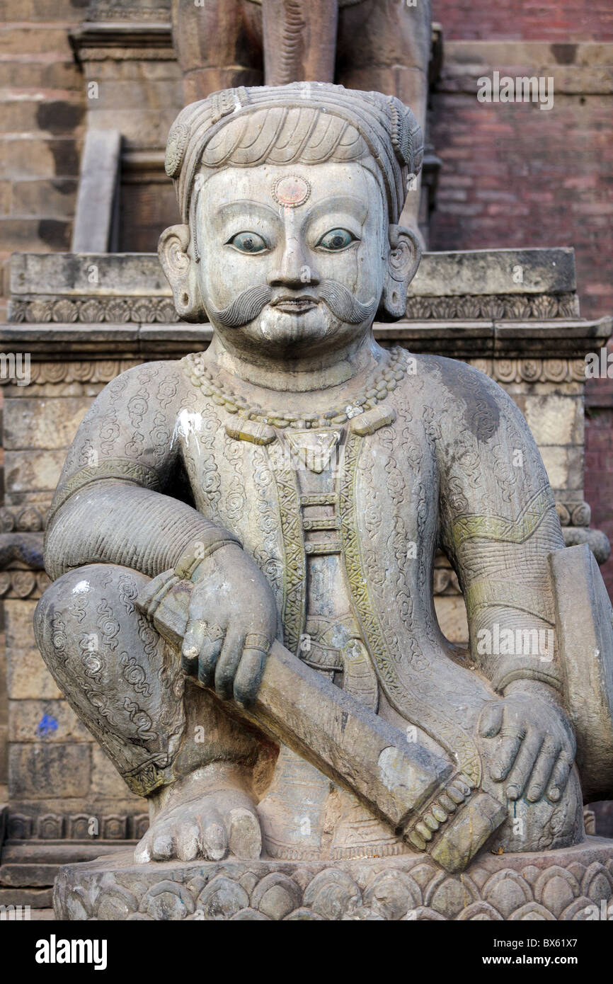 Kämpfer-Hüterin der Nyatapola-Tempel, Bhaktapur, Nepal Stockfoto