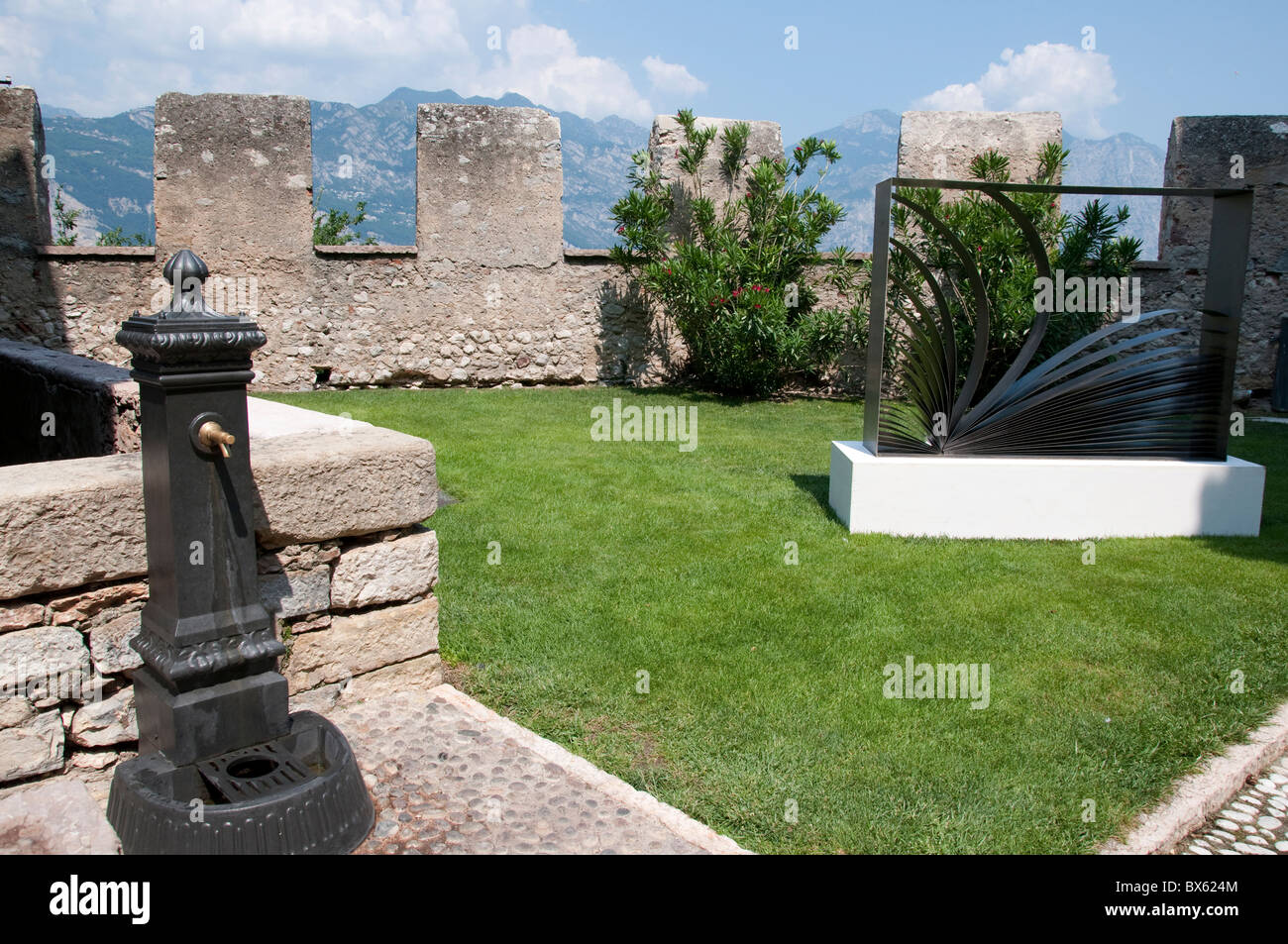 Burg von Malcesine am Gardasee in Norditalien Stockfoto