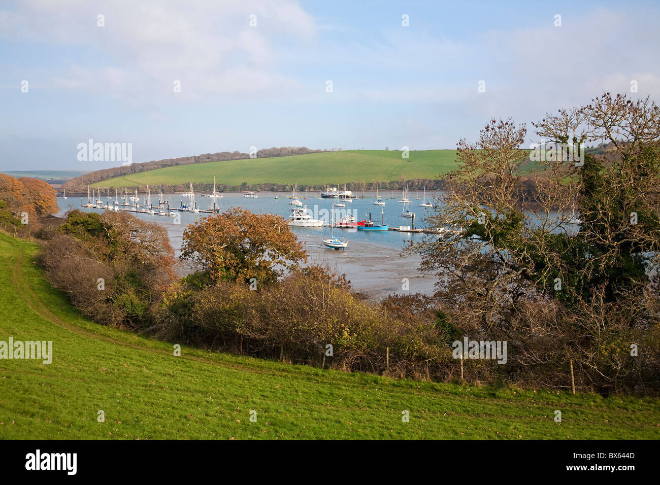 Salcombe Mündung Wasser Stockfoto