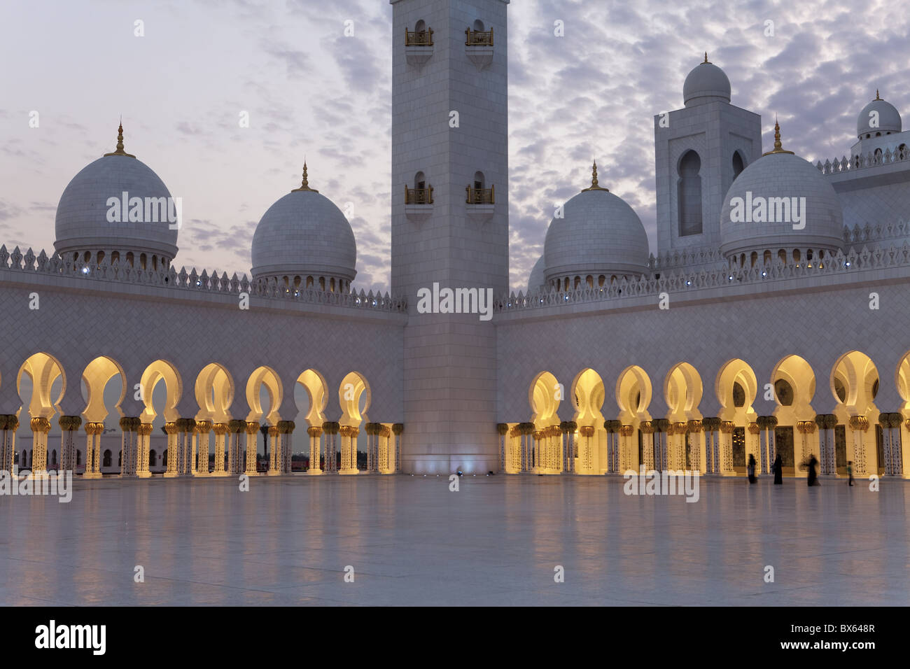 Scheich Zayed Bin Sultan Al Nahyan Moschee in Abu Dhabi, Vereinigte Arabische Emirate, Naher Osten Stockfoto