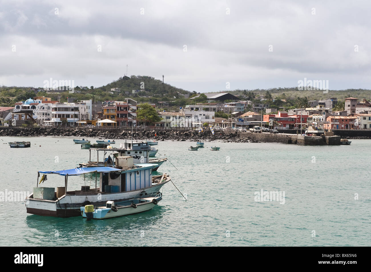 Puerto Baquerizo Moreno, Hauptstadt von Galapagos, Isla San Cristobal, Galapagos-Inseln, UNESCO-Weltkulturerbe, Ecuador Stockfoto