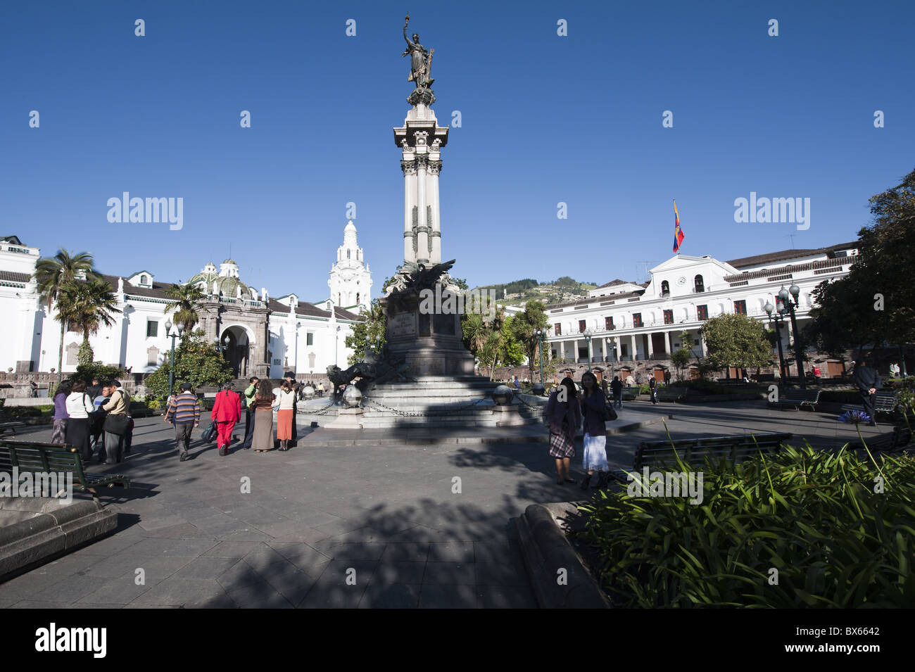 Plaza de Independencia, Altstadt, UNESCO World Heritage Site, Quito, Ecuador, Südamerika Stockfoto