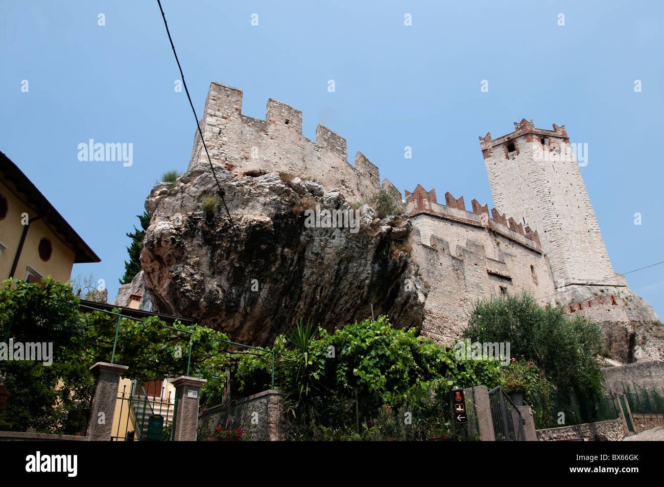 Burg von Malcesine am Gardasee in Norditalien Stockfoto