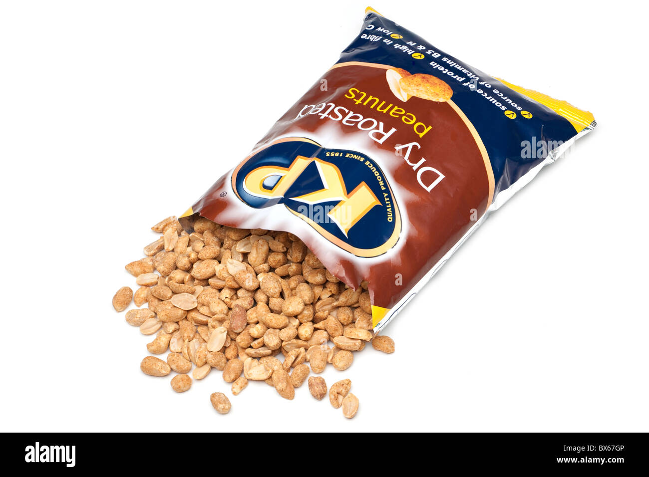 Paket von KP trocken geröstete Erdnüsse Stockfoto